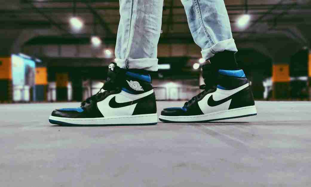 A pair of Air Jordan sneakers